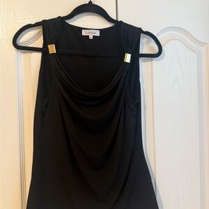 Calvin Klein Women's Elegant Black Cowl Neck Blouse